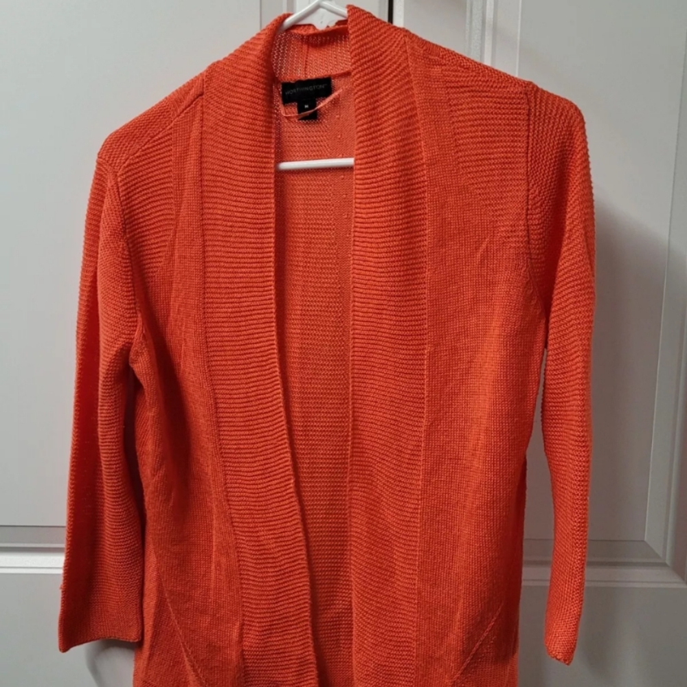 Worthington Women's Cardigan Sweater Size: Medium Open Front